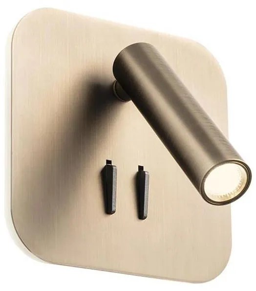 Redo 01-4473 - LED fali lámpatest QUDA LED/6W/230V+LED/3W CRI 90 USB bronz