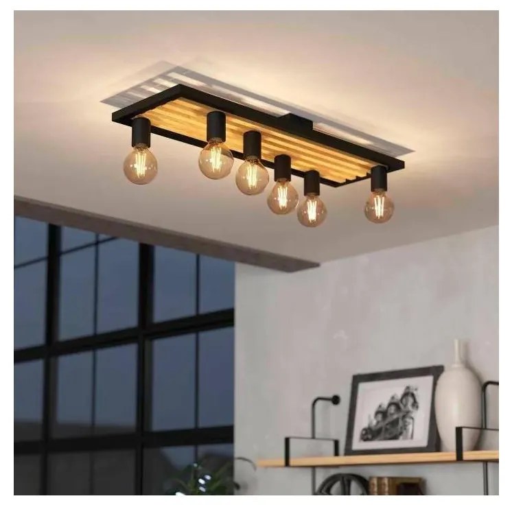 Eglo Eglo 43724 - Mennyezeti lámpa CONSETT 6xE27/40W/230V EG43724