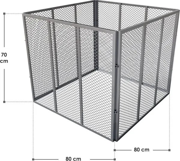 Juskys Fém komposztáló 450 l - ezüst