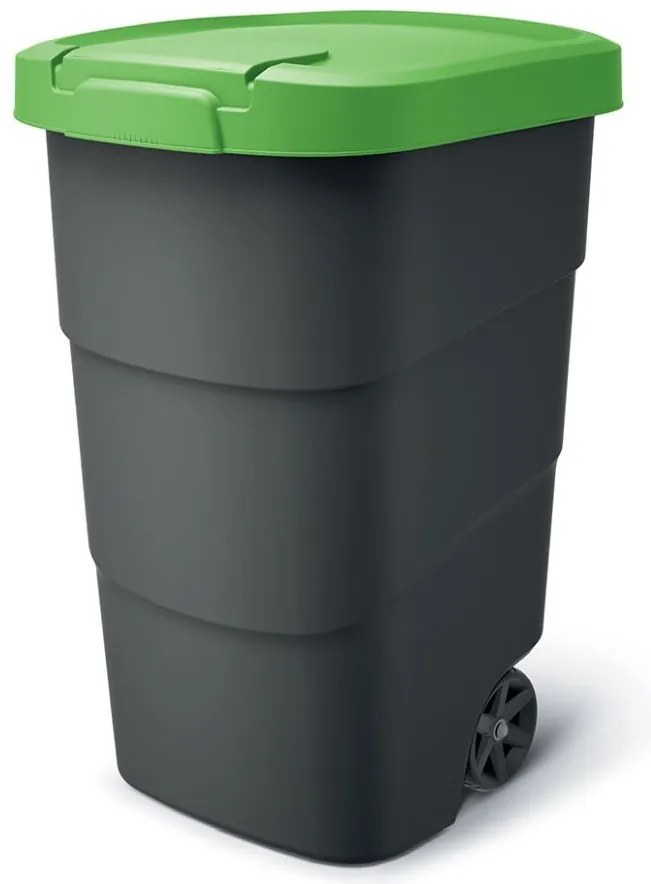 Prosperplast Wheeler 110 l szemetes kuka antracit zöld fedéllel