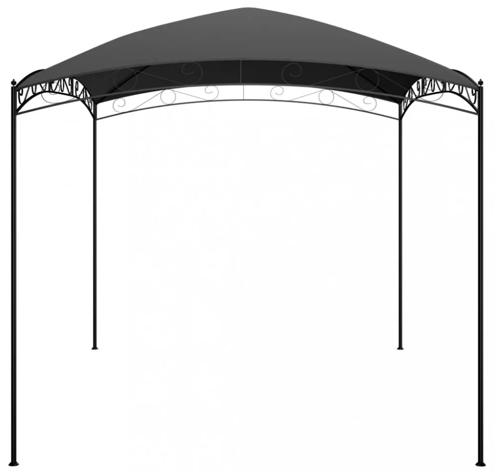 antracitszürke pavilon 3 x 4 x 2,65 m 180 g/m²