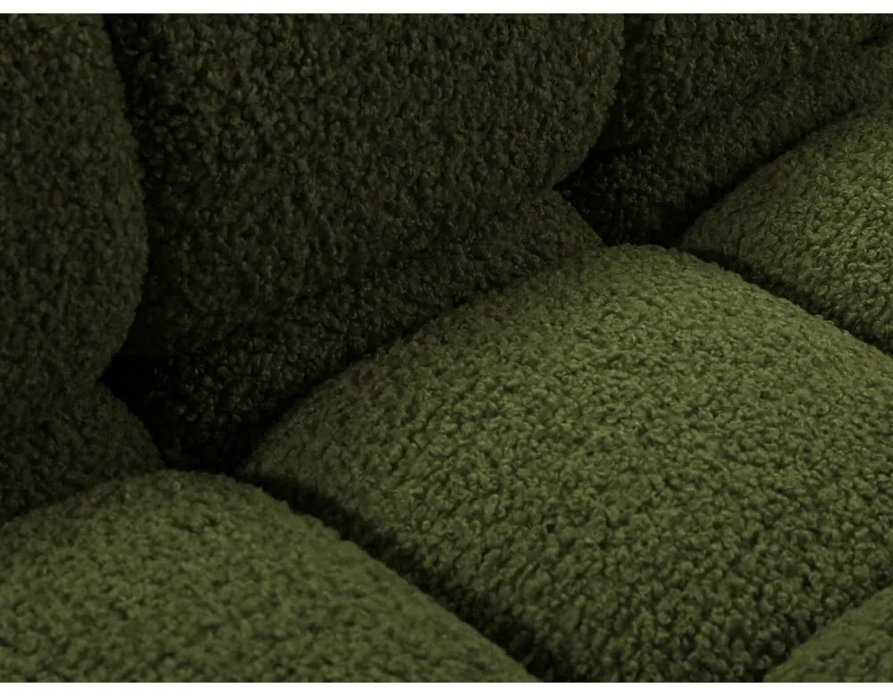 Zöld buklé kanapé modul (bal oldali) Bellis – Micadoni Home