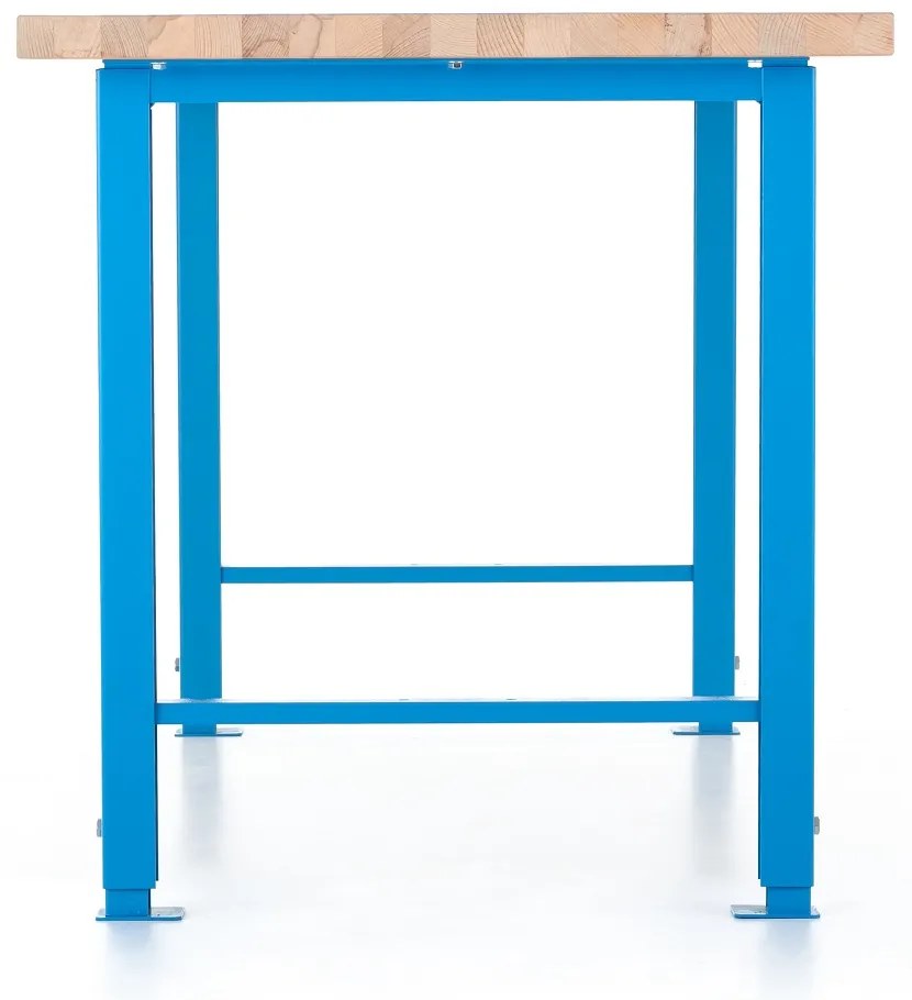 Állítható magasságú műhelyasztal Basic, 120 x 80 cm, kék - ral 5012