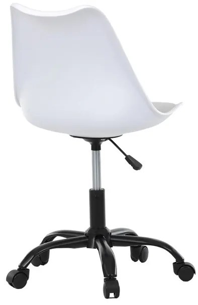 Fehér Műanyag Irodai Szék, Magasságállítással. KA-X7055 WT