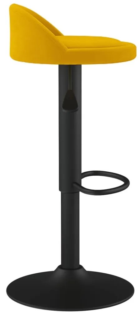 vidaXL 2 db sárga bársony bárszék
