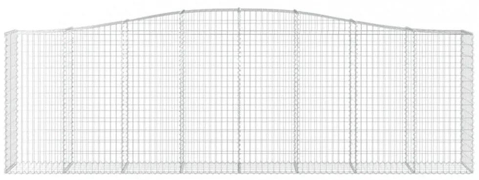 vidaXL 3 db íves horganyzott vas gabion kosár 400x50x120/140 cm