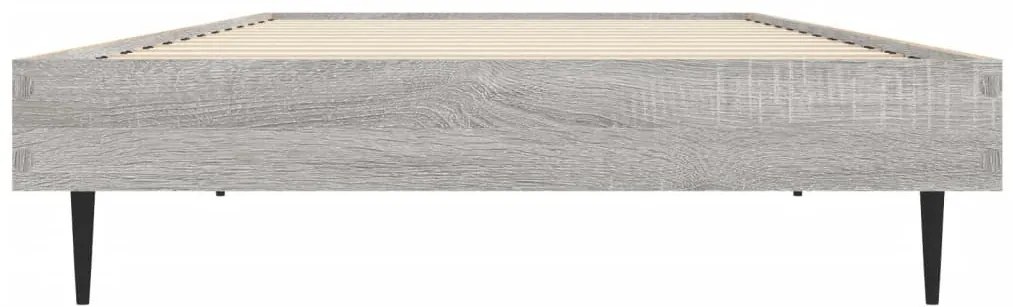 sonoma tölgyszínű szerelt fa ágykeret 75 x 190 cm