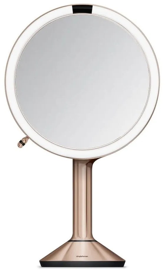 Kozmetikai tükör világítással-nagyítós (ötszörös) ø 20 cm Sensor Trio – simplehuman