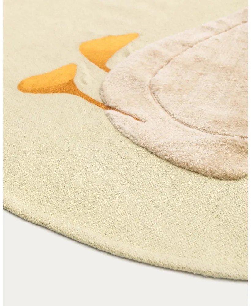 Világossárga pamut gyerek szőnyeg ø100 cm Milu – Kave Home