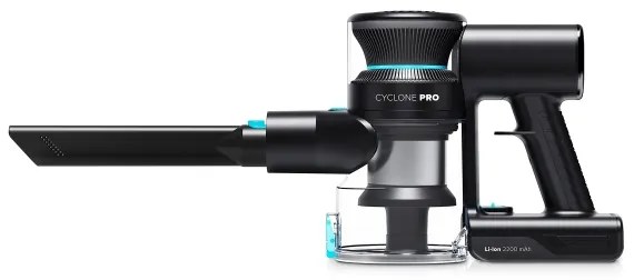 Niceboy ION Hurricane H5 Plus- Vezeték nélküli álló porszívó 2in1 140W/2200 mAh fekete