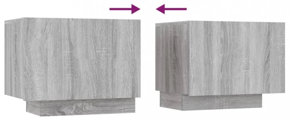 szürke sonoma színű szerelt fa TV-szekrény 100 x 35 x 40 cm