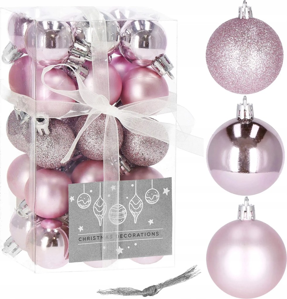 Karácsonyfadísz Nád 30 Db-os Karácsonyfa 4 CM Törhetetlen Medál Szett