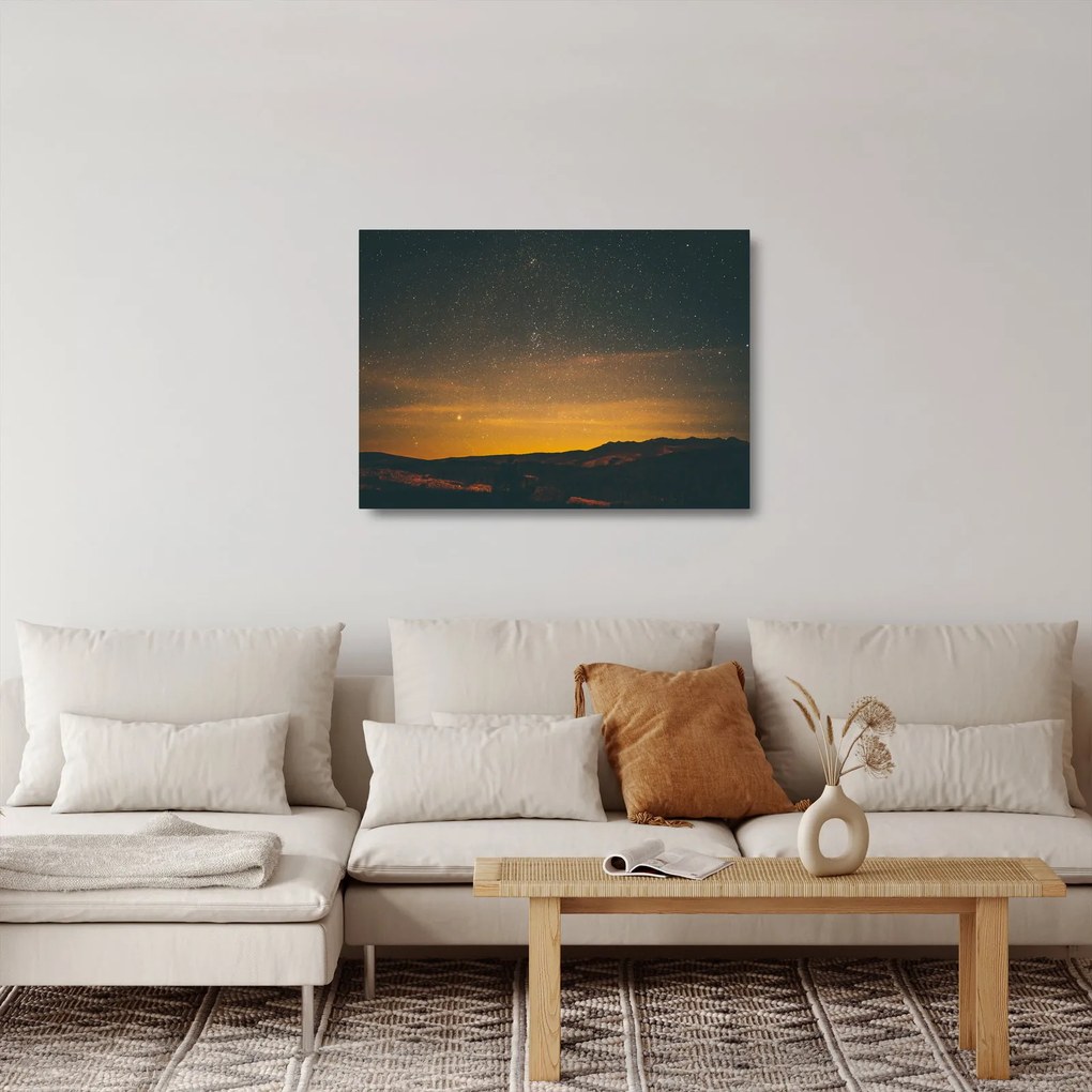 Egy csillagos ég képe (üvegen) (70x50 cm)