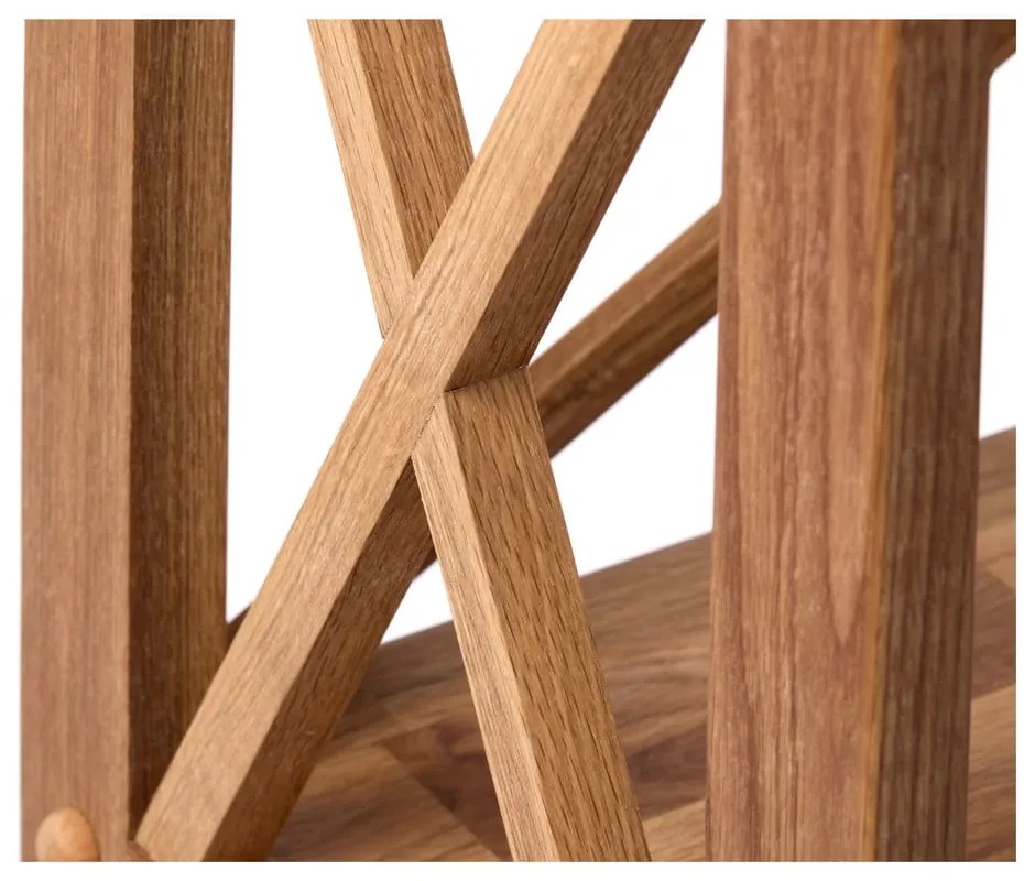 Natúr színű tölgyfa polcos állvány 70x161 cm X-Shelf – Unique Furniture