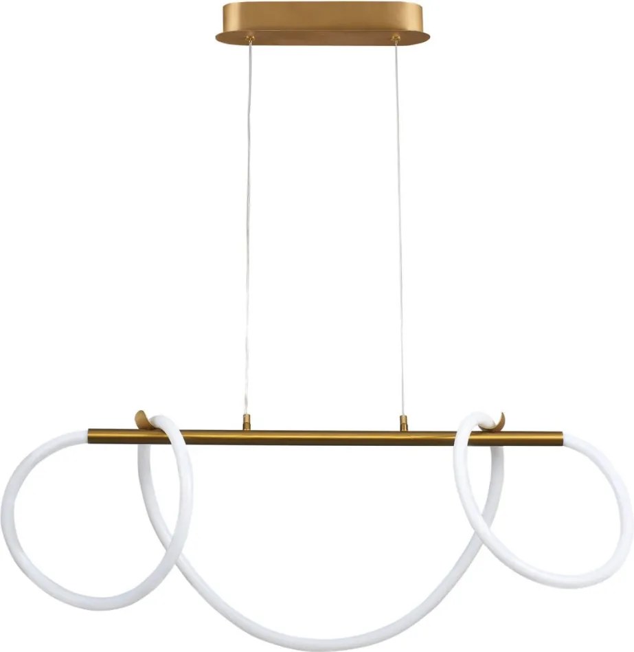 POLUX 327987 EMA Modern Led Függesztett Lámpa Fehér, Arany LED IP20