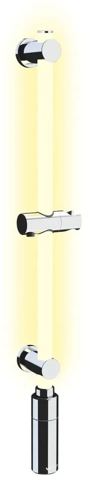 Ezüstszínű fali zuhanytartó 74 cm LED – Wenko