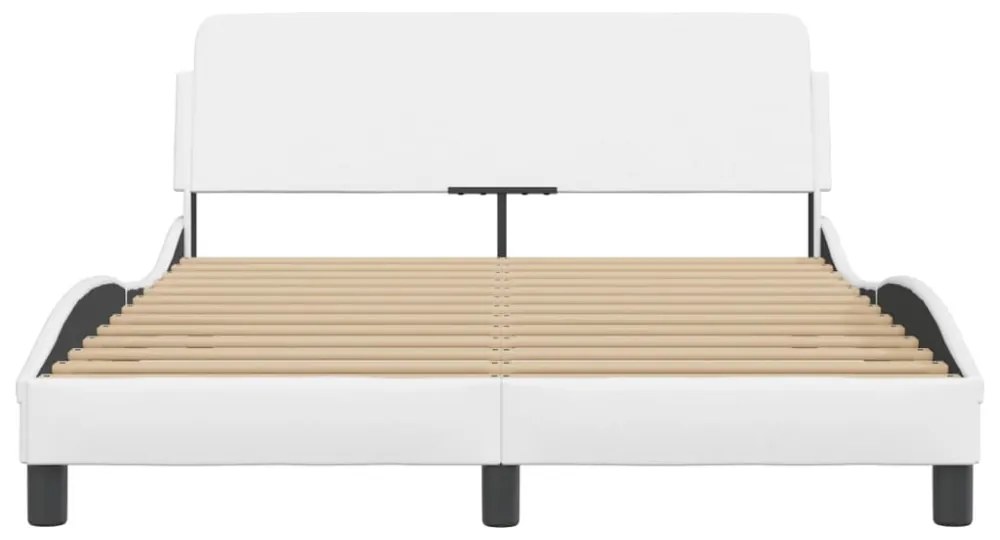 fehér műbőr ágykeret Dover 140x200 cm