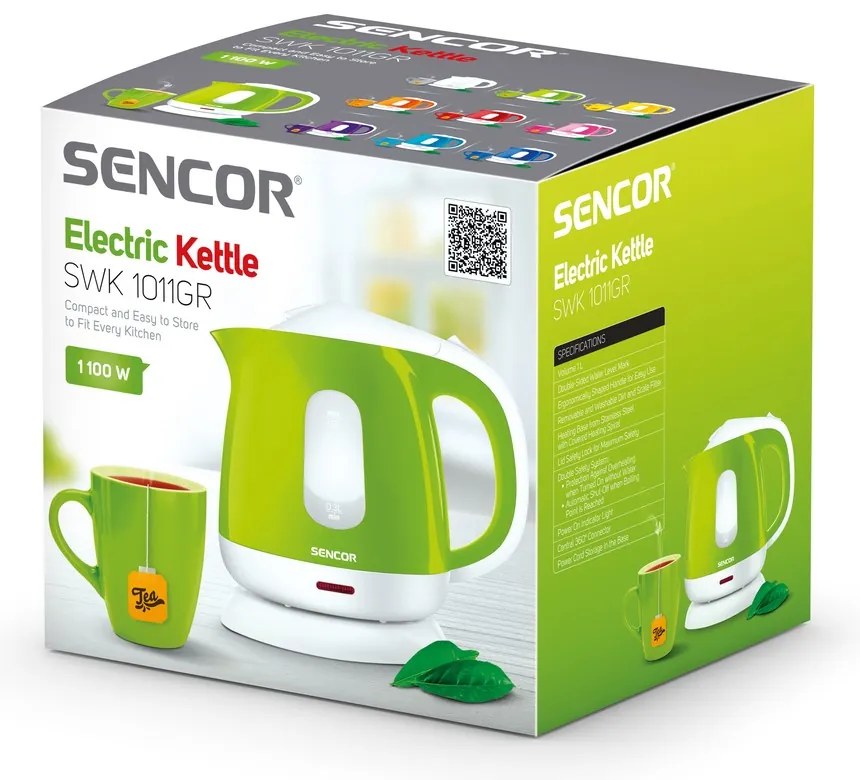 Sencor SWK 1011GR vízforraló, zöld
