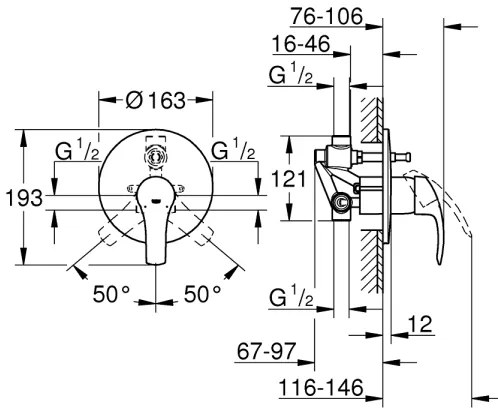 GROHE 33305002 - Kádcsaptelep DN 15, fényes króm