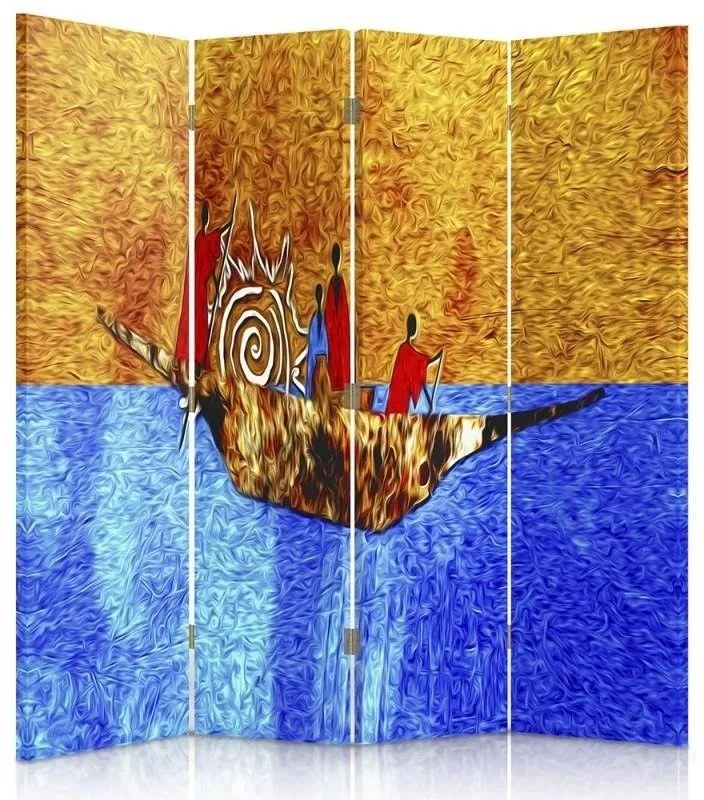 Gario Paraván Hajós utazás Méret: 145 x 170 cm, Kivitelezés: Forgó paraván 360°