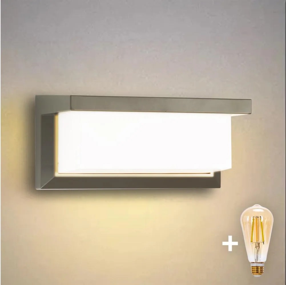 Brilagi - LED dimmelhető kültéri fali lámpatest BRICKY 1xE27/6W/230V 2700-6500K IP54 szürke