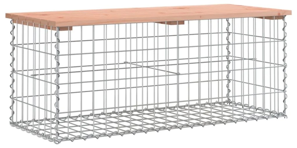 vidaXL tömör duglászfenyő gabion kerti pad 103x44x42 cm