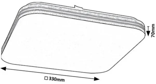 Rabalux 71174 - LED Mennyezeti lámpa OSCAR LED/18W/230V 4000K 33x33 cm
