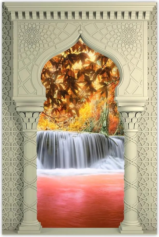 Poszterek 80x120 Narancssárga vízesés