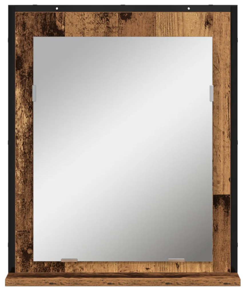 Fürdőszobai Tükör Régi Fa 50x12x60 cm Műszaki Fa