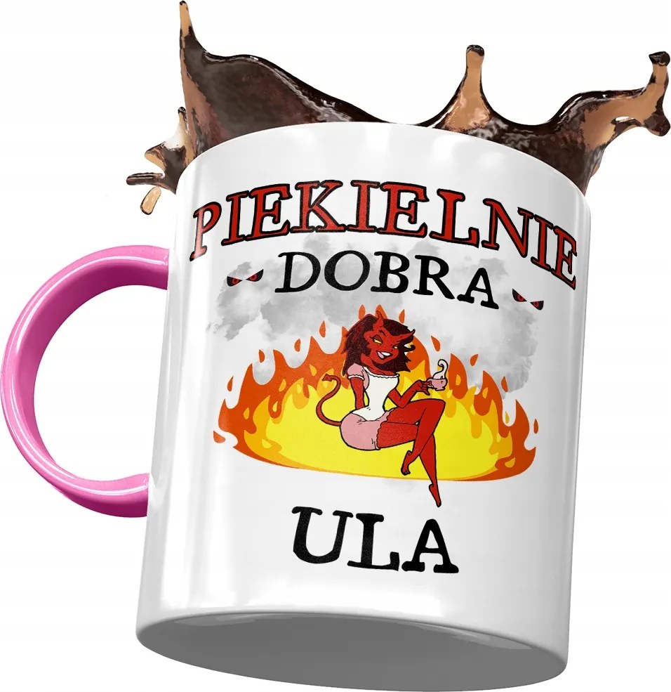 Rózsaszín Bögre Ursula Kaptár Barátnő Feleség Nyomtatott Fotóval