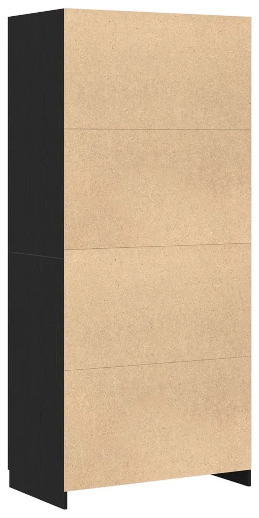 vidaXL Fekete tölgy Ruhásszekrény 90x52x200 cm Összeszerelt Fa