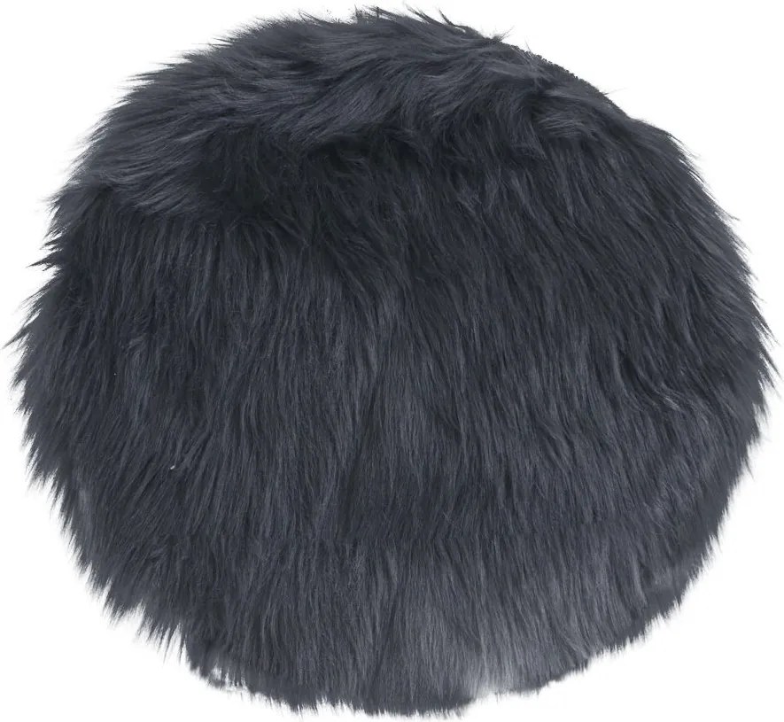 Báránybőr, műbőr, ülőpárna Ø35 cm, Szürke Színű