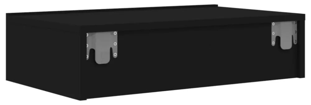fekete TV-szekrény LED-lámpákkal 60x35x15,5 cm