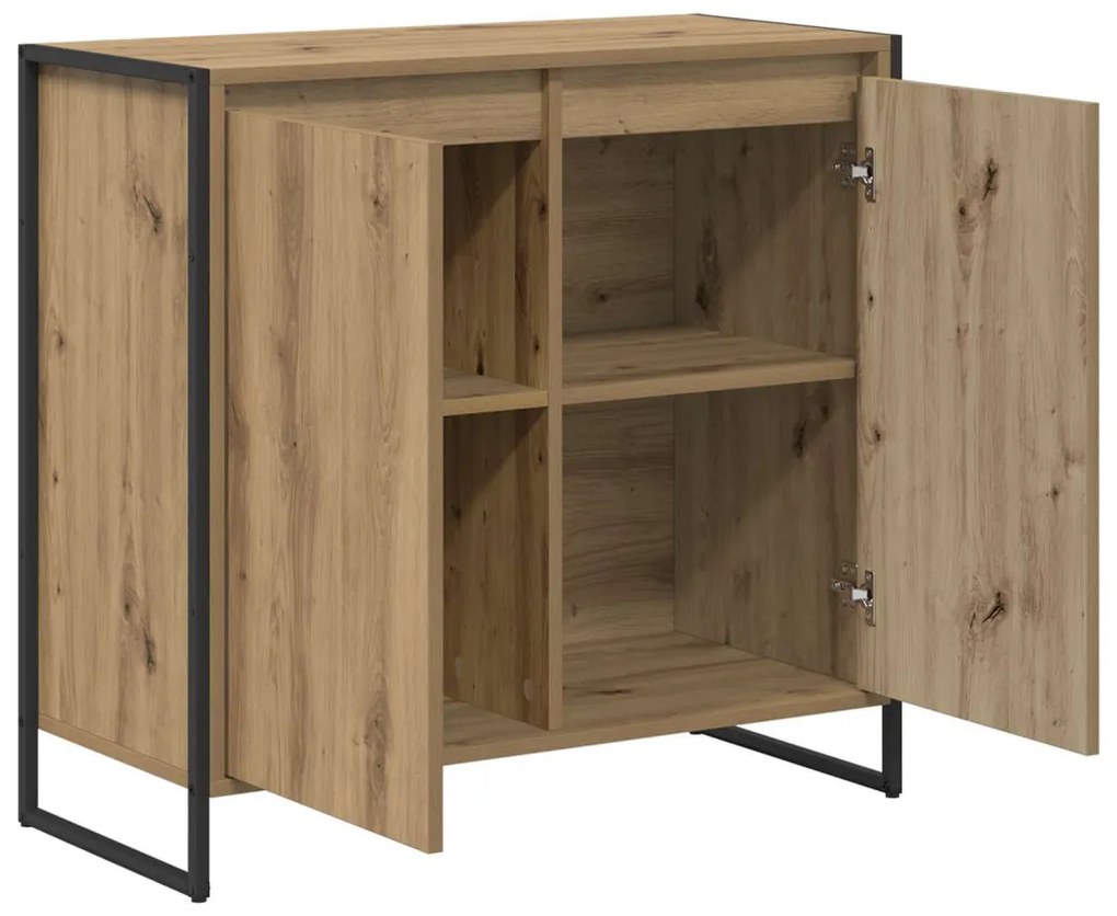 Oldalsó szekrény Művészi tölgy 79 x 36 x 75 cm Faanyag