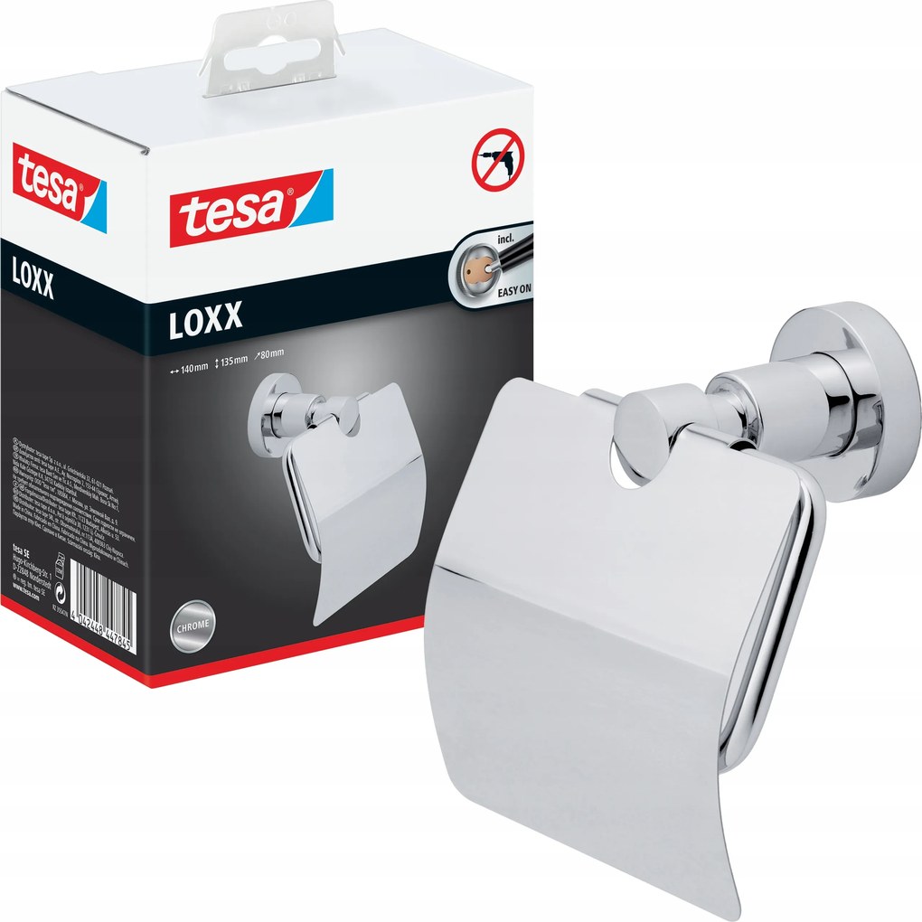 WC-papír tartó öntapadós Tesa Loxx Krómozott Fém