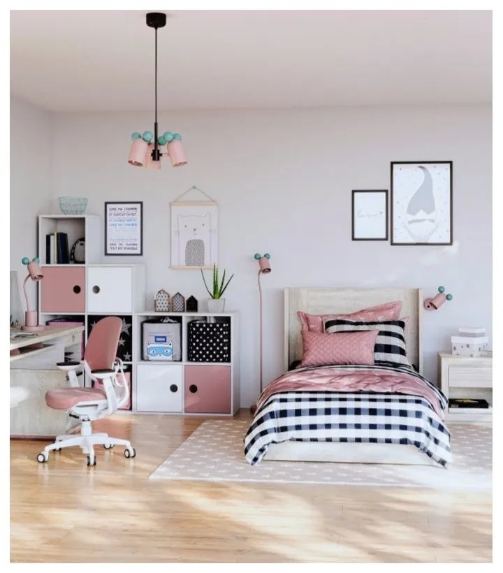 Világoskék-rózsaszín asztali lámpa fém búrával (magasság 50 cm) Mouse – GTV