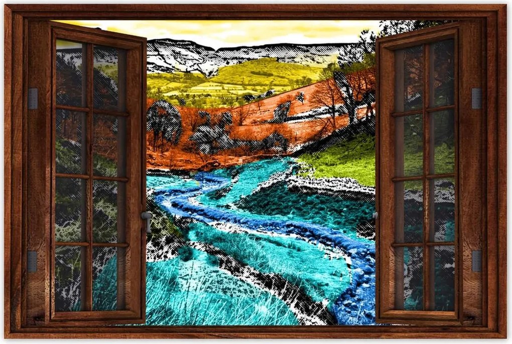 Poszterek 60x40 Tájkép képregény stílusban