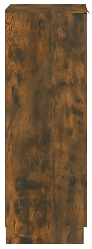 füstös tölgyszínű szerelt fa cipősszekrény 30 x 35 x 100 cm