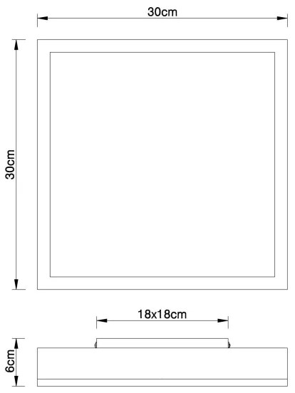 Globo 416080AD1 - LED Mennyezeti lámpa DORO LED/12W/230V 3000K 30x30 cm