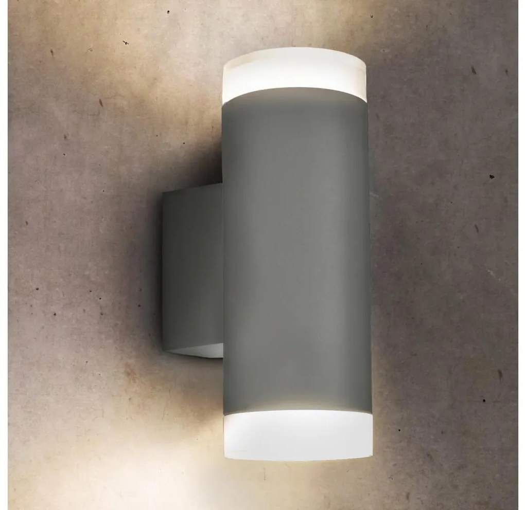 Brilagi - Kültéri fali lámpa MATERA 2xGU10/30W/230V szürke IP54