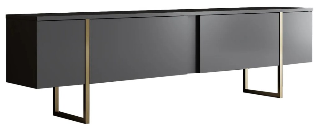 TV asztal/szekrény Luna (antracit + arany). 1073432