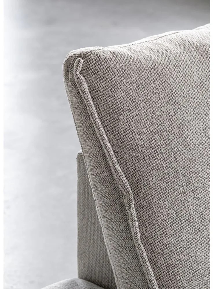 Szürkésbézs kinyitható-tárolóhelyes sarokkanapé (jobb oldali-heverő résszel) Charming Charlie – Miuform