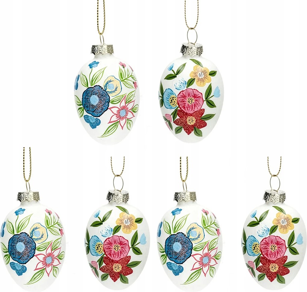 Húsvéti Medál Tojás Virágok Húsvéti Ajándék 6db Tojás Bomba