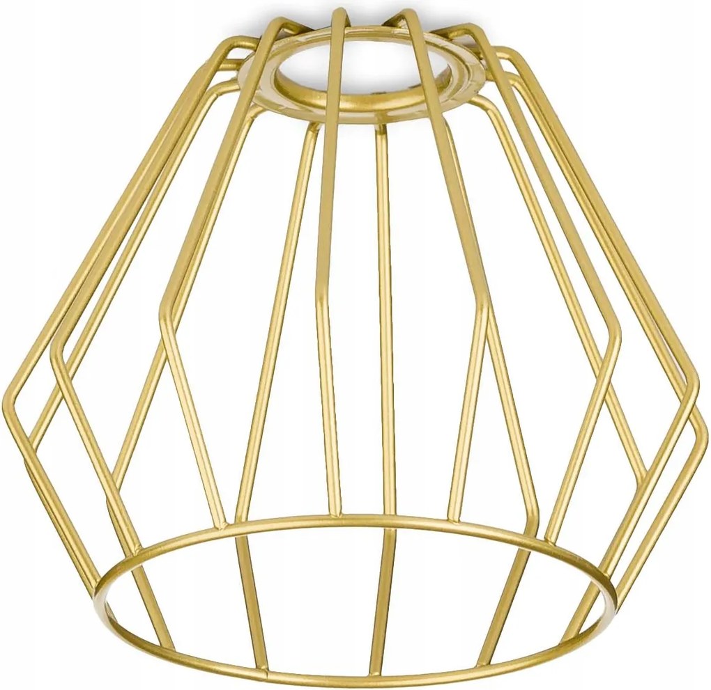 Meta drót lámpabúra E27 loft gyémánt arany