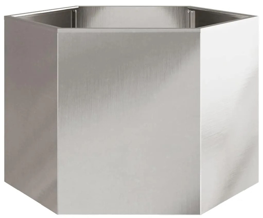 Hatszögű rozsdamentes acél kerti növénytartó 69 x 60 x 45 cm