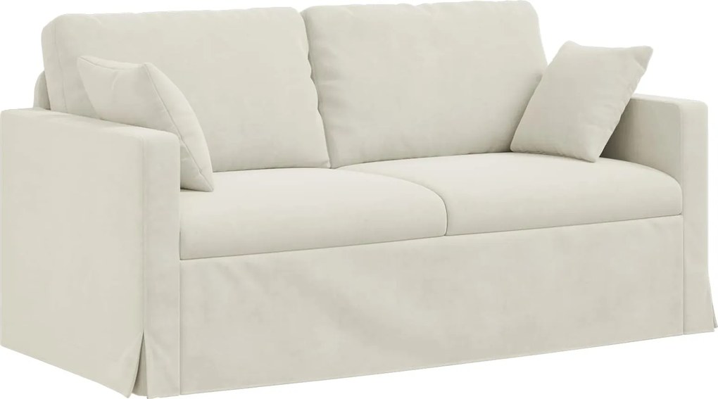 vidaXL Kanapé Krém 158 x 78 x 80 cm Bársony