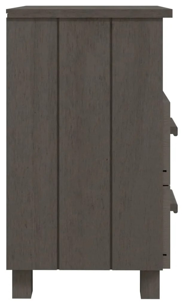 HAMAR 2 db világosszürke tömör fa éjjeliszekrény 40x35x62 cm