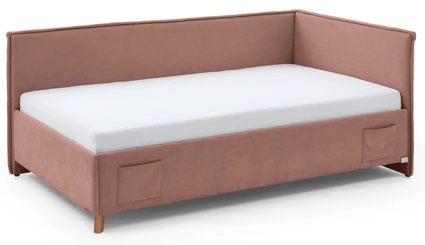 Rózsaszín gyerekágy tárolóhellyel 90x200 cm Fun – Meise Möbel