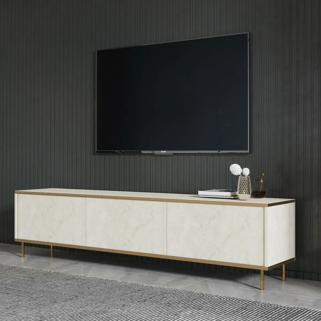 Imaj Travertine and Gold TV-asztal