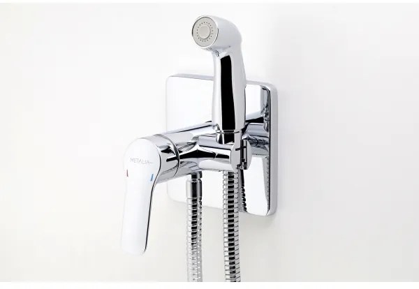 Novaservis-Bidécsap permetezővel rejtett beépítéshez METALIA fényezett króm